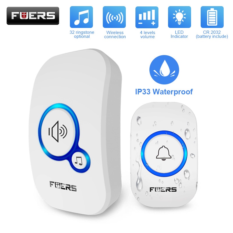 Electronics Gadgets For Home - Fuers Wireless Doorbell Waterproof Welcome Chime