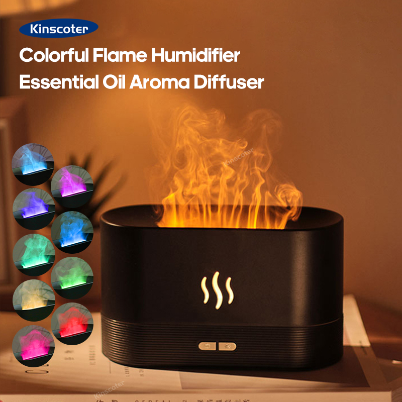 Electronics Gadgets For Home - USB Desktop Flame Aroma Diffuser Humidifier