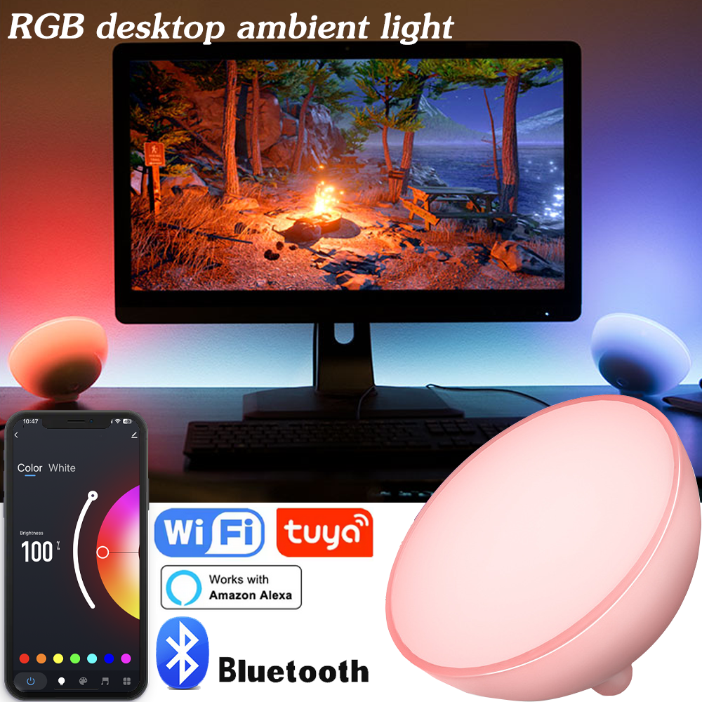 WiFi+Bluetooth Smart Portable  – обзор и цена Rgb Desk Lamp Smart