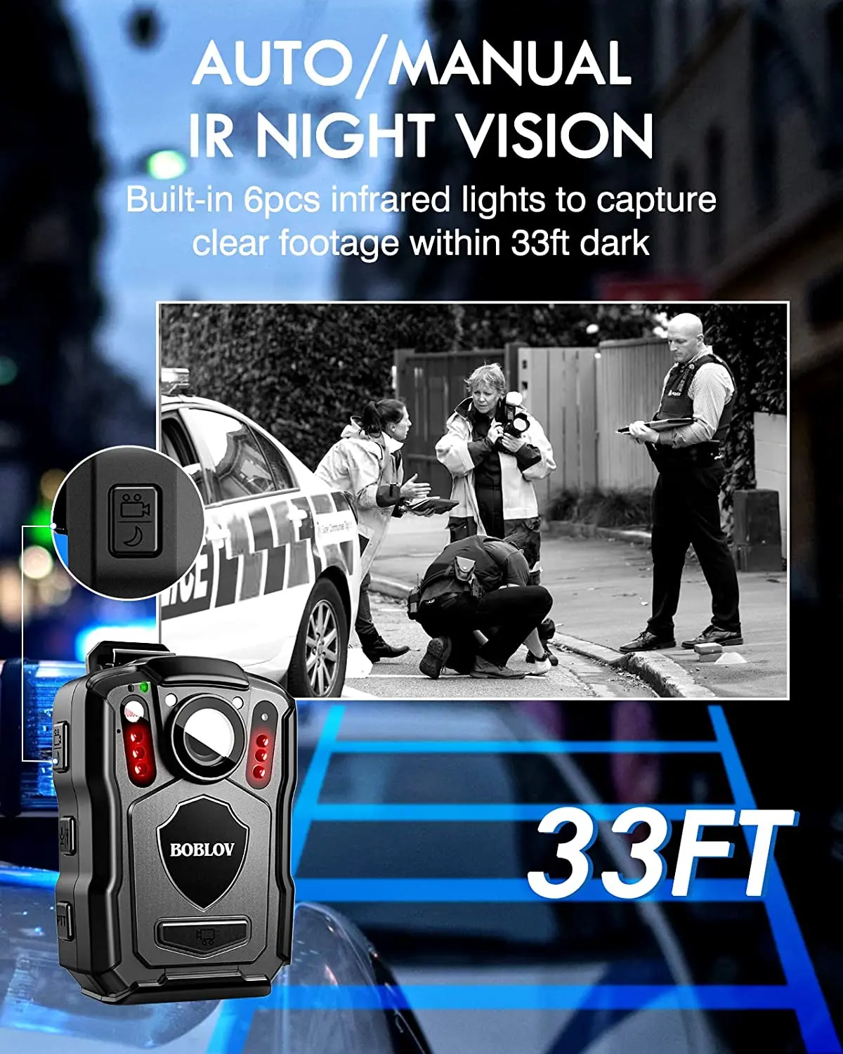 BOBLOV M5 Police Body Camera w – обзор и цена Compact Camera Mirrorless