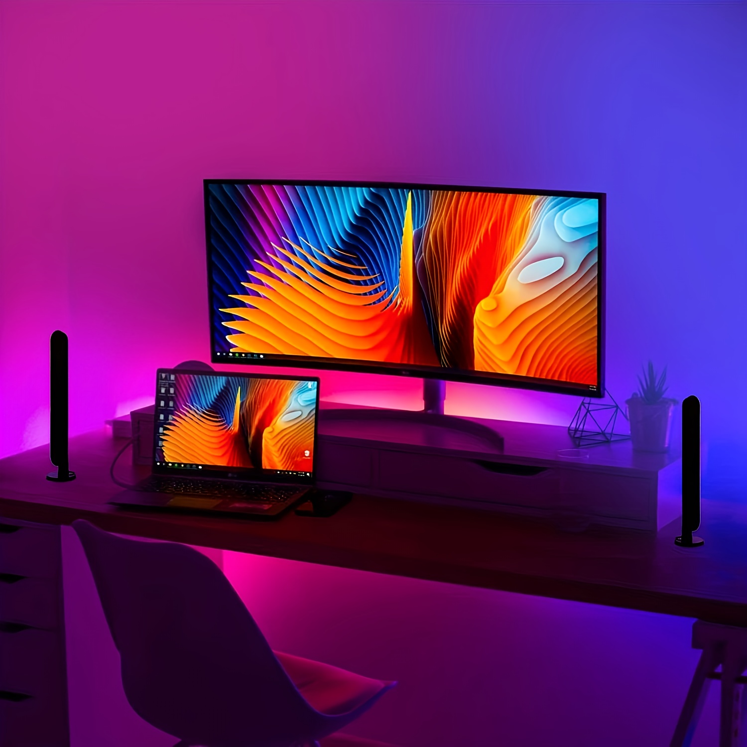 1/2pc LED Desktop Smart RGB Li – обзор и цена Rgb Desk Lamp Smart