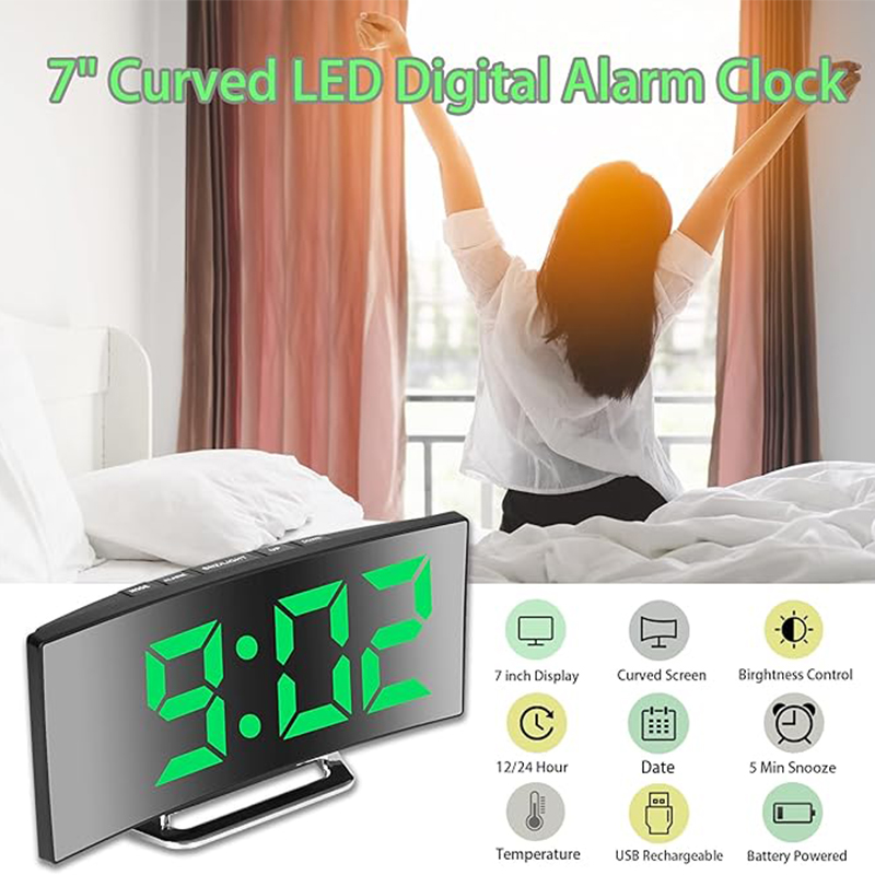 LED Digital Alarm Clock Curved – обзор и цена Electronics Gadgets For Home